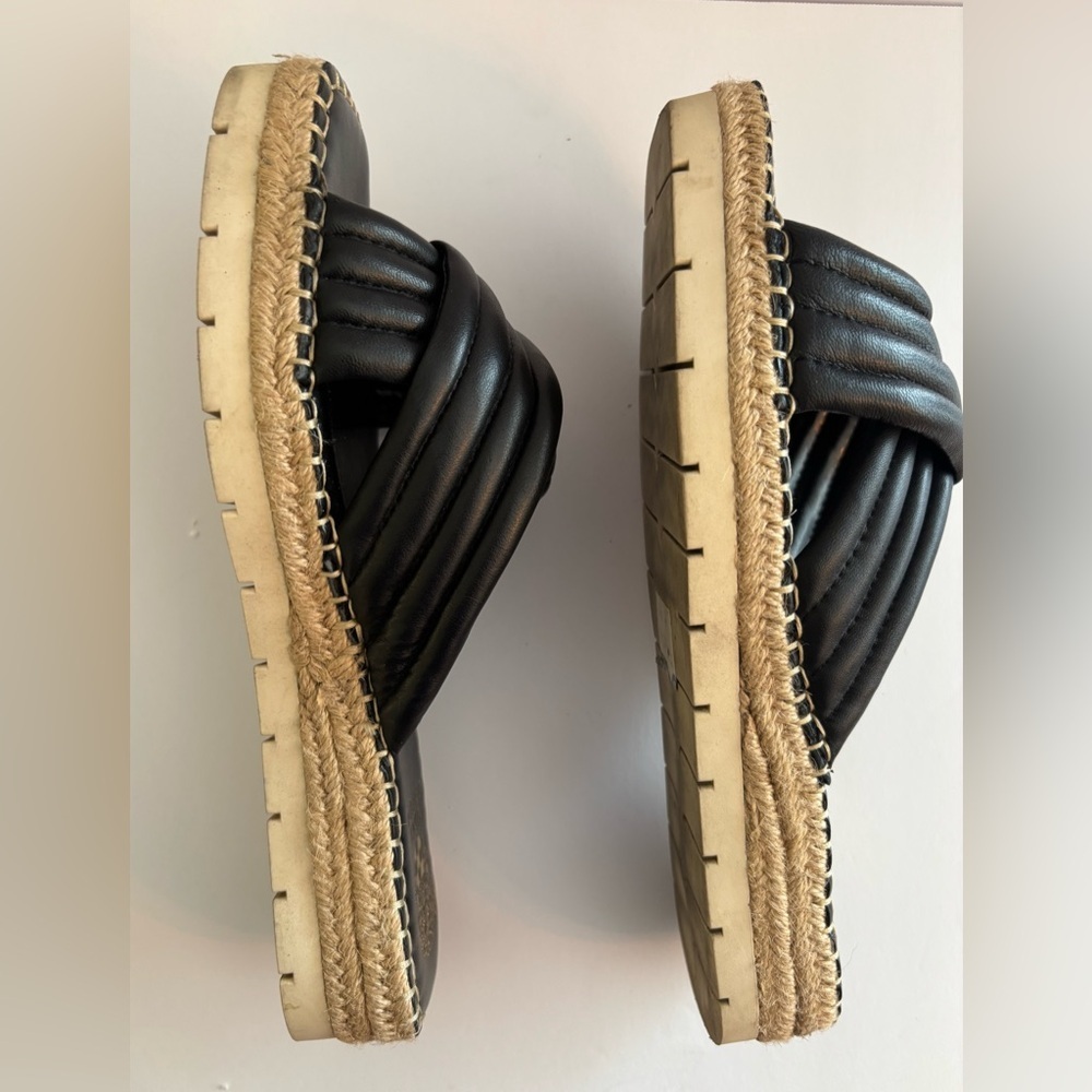Vince Camuto Black Espadrille Platform Sandals Women’s Size 8.5 - Picture 5 of 9